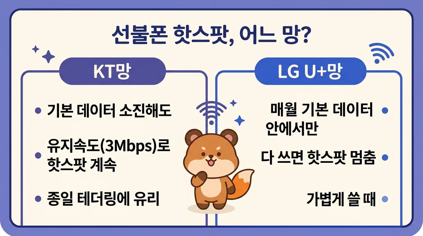 재택·외근 노트북 핫스팟, 선불폰 전용 회선이 나은 이유 (KT망 유지속도)