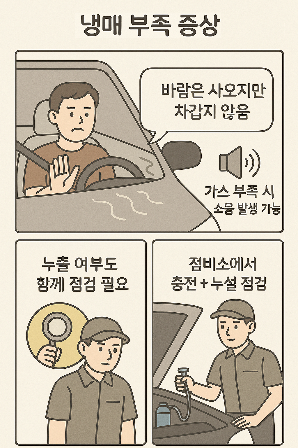 냉매 부족증상