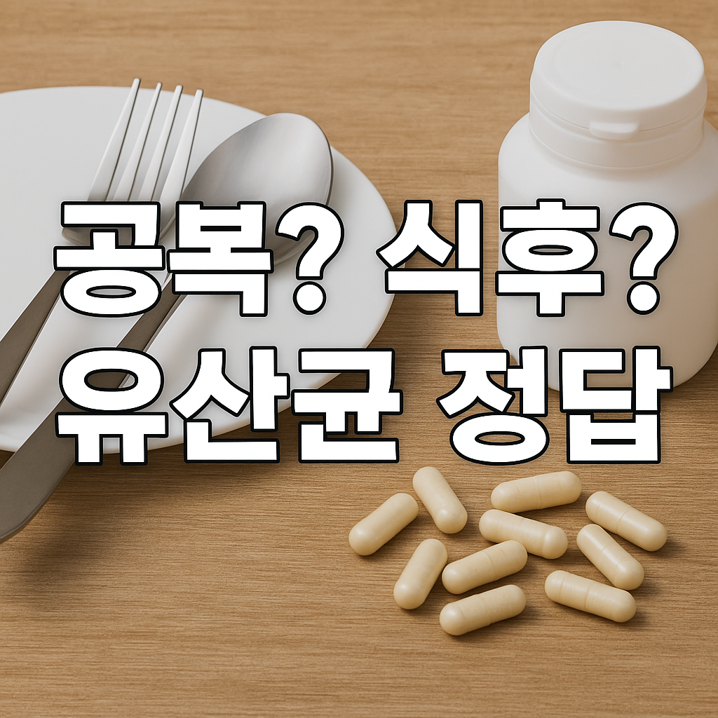 공복? 식후? 유산균 정답