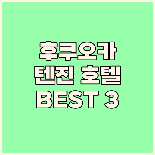 후쿠오카 여행객 필독 텐진 지역 인기..