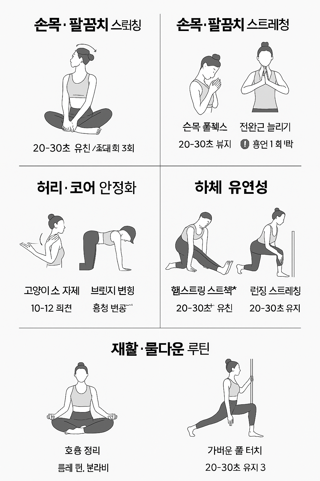 폴댄스 부상 예방 스트레칭 루틴