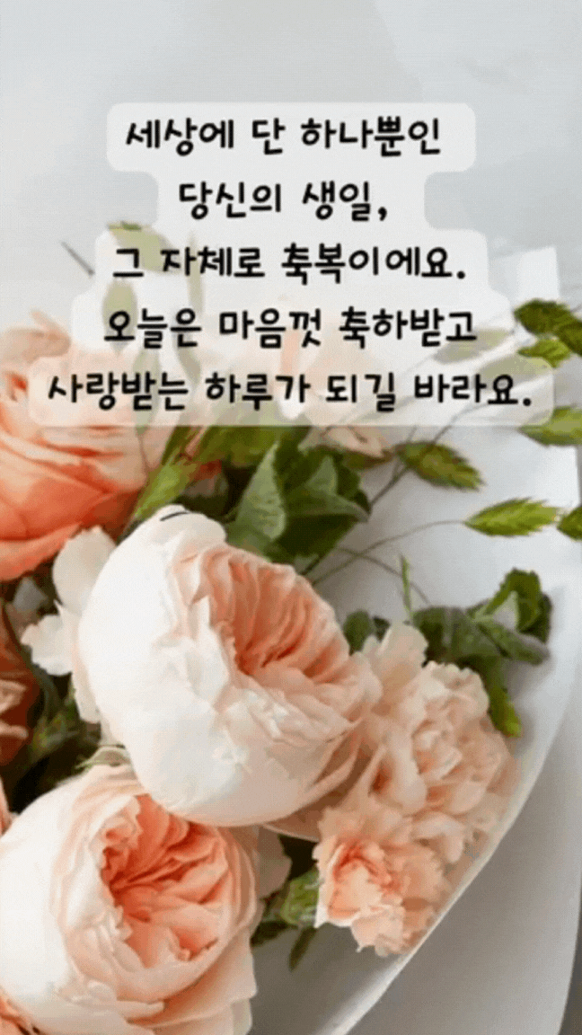 움직이는 생일 축하 메세지 문구 이미지 모음