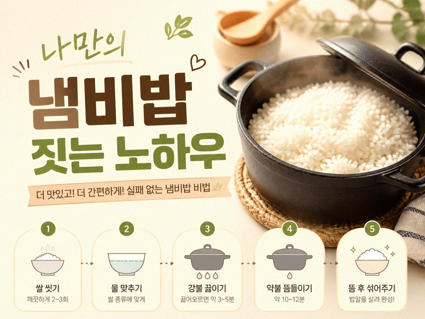 냄비밥 전기밥솥 밥맛, 정말 다를까
