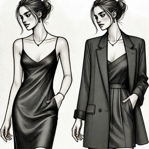 슬립 드레스 + 블레이저