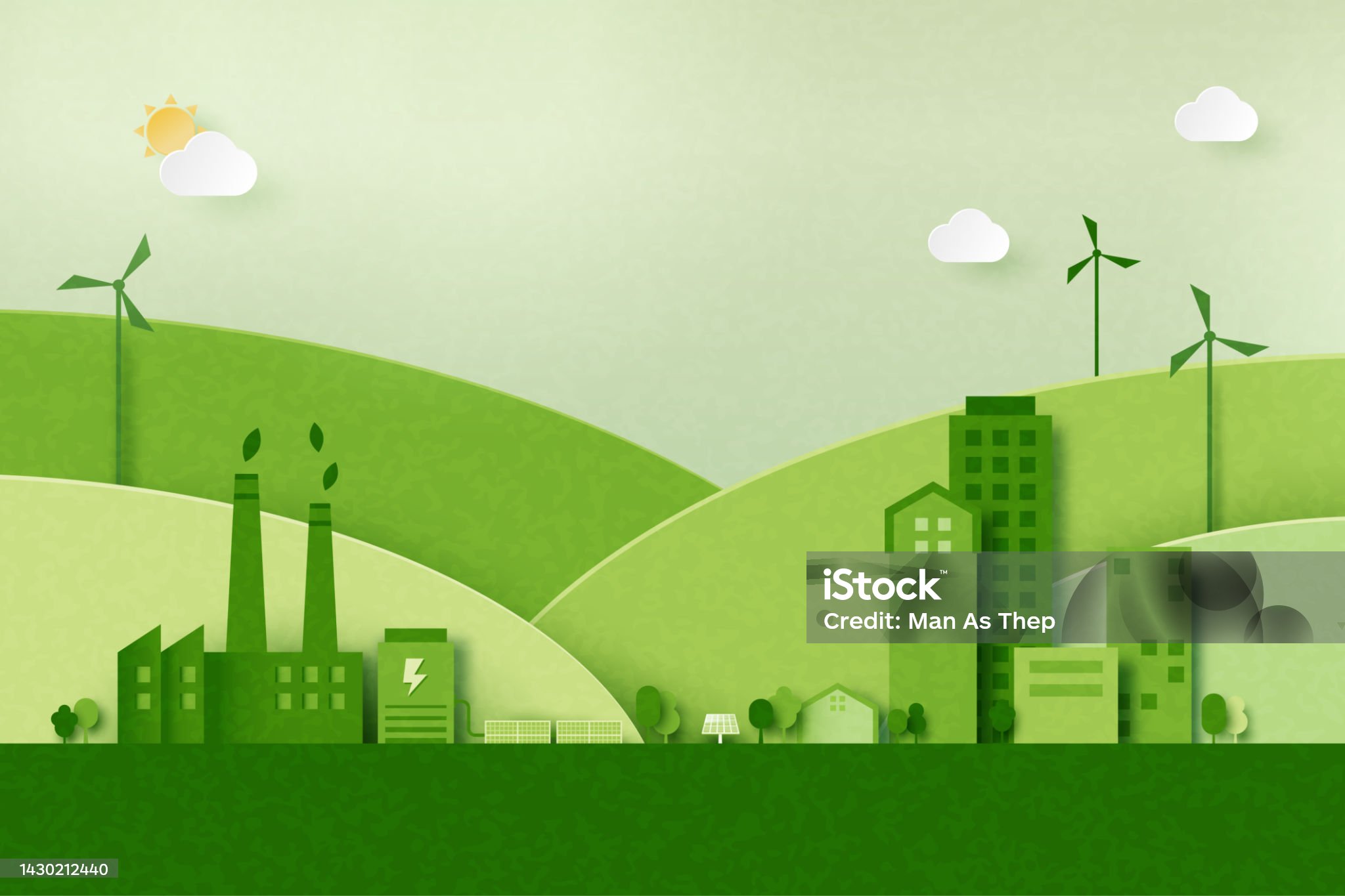 RE100을 통한 기업의 녹색혁명을 의미하는 사진