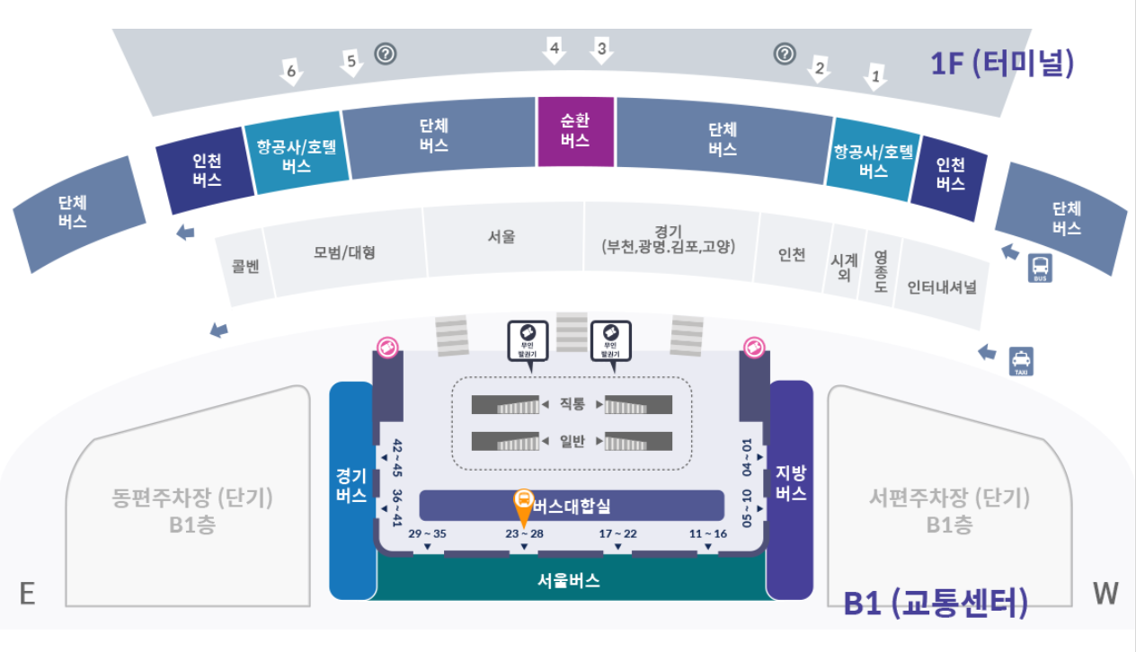 6004 제2여객터미널 승차위치