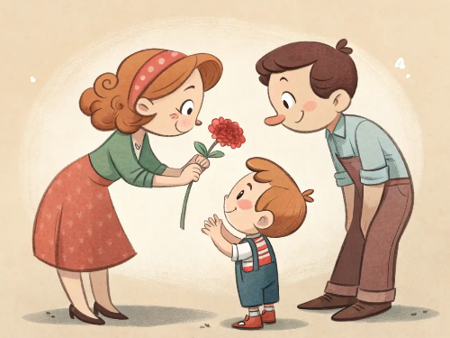 어버이날-엄마-아빠-아이-카네이션