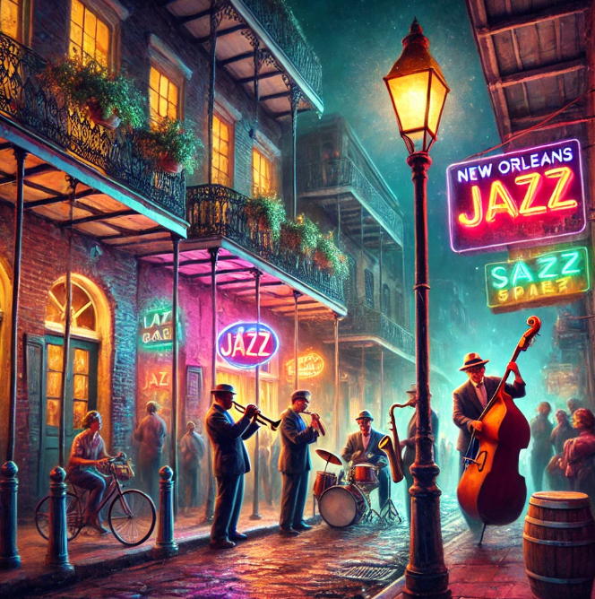 뉴올리언스의 밤거리 이미지