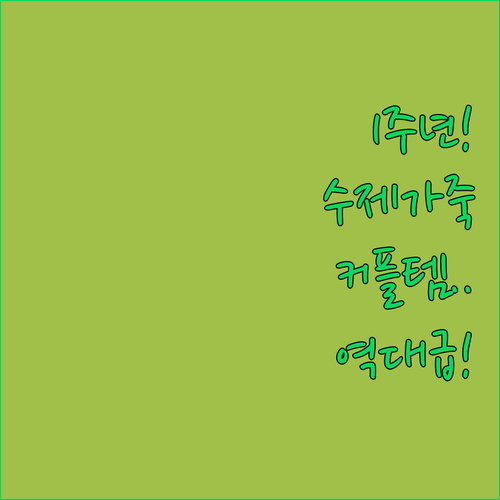 정성 가득한 1주년 기념 수제 커플 ..