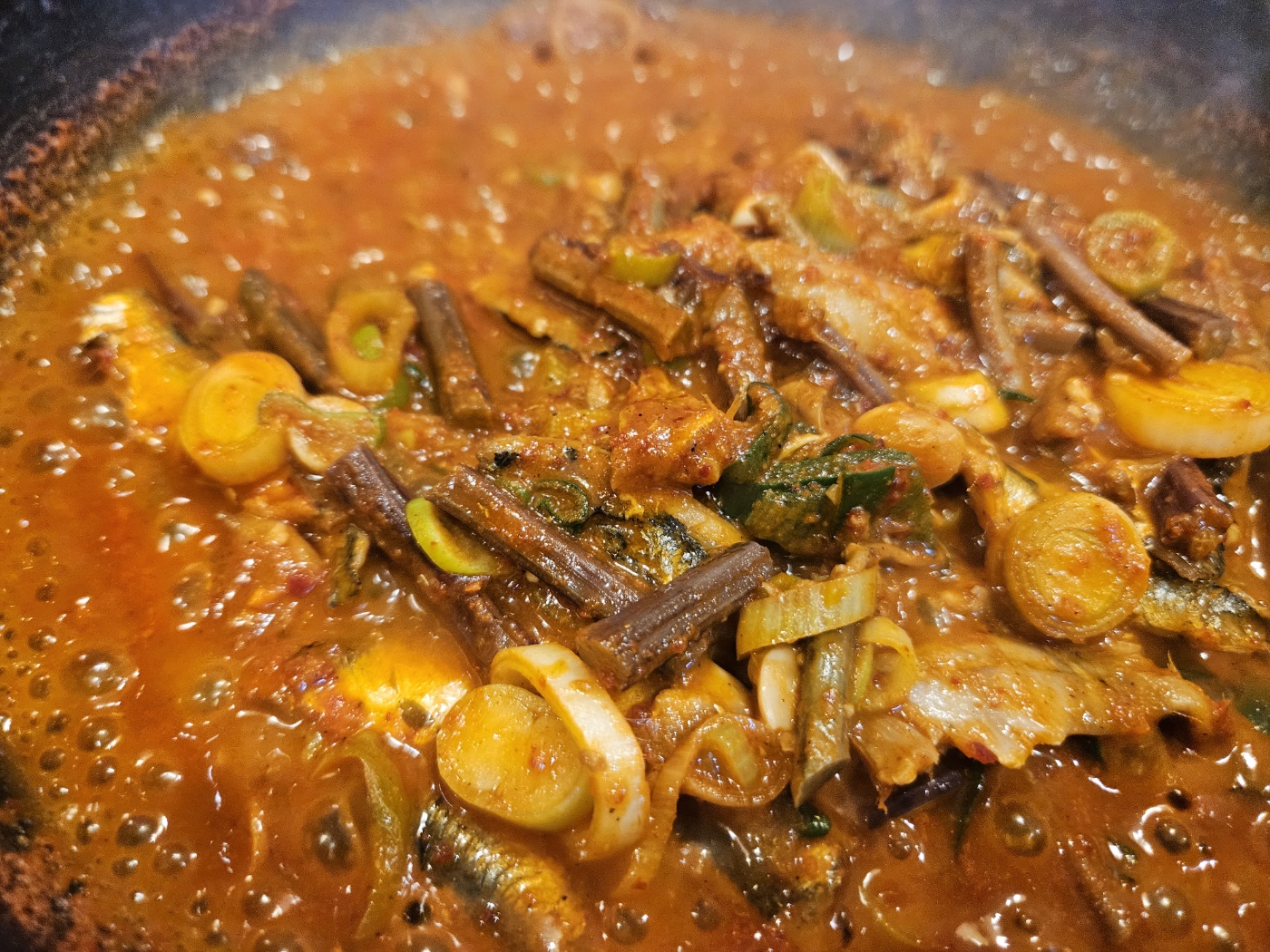 멸치쌈밥-고사리등 야채 양념