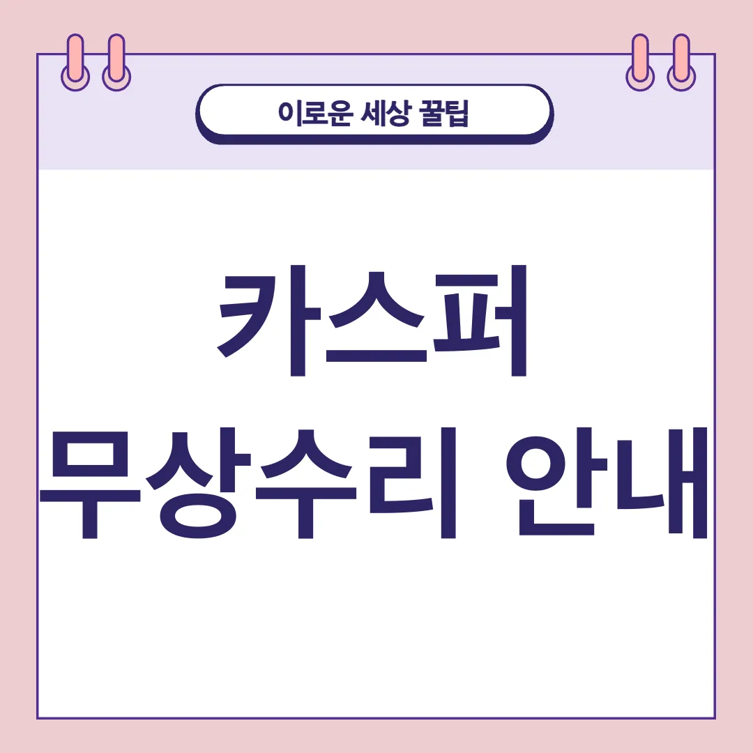 카스퍼 무상수리 리콜_1