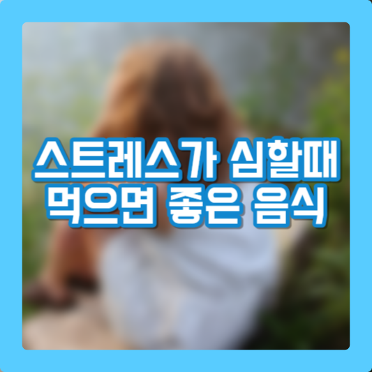 극심한 스트레스 해소에 좋은 음식