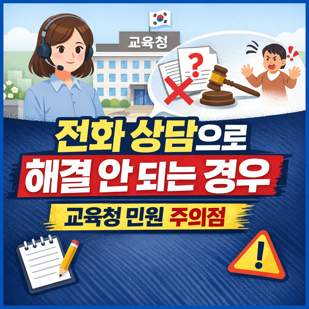 교육청 민원 상담 전화 경험 정리, 기대하면 안 되는 것들