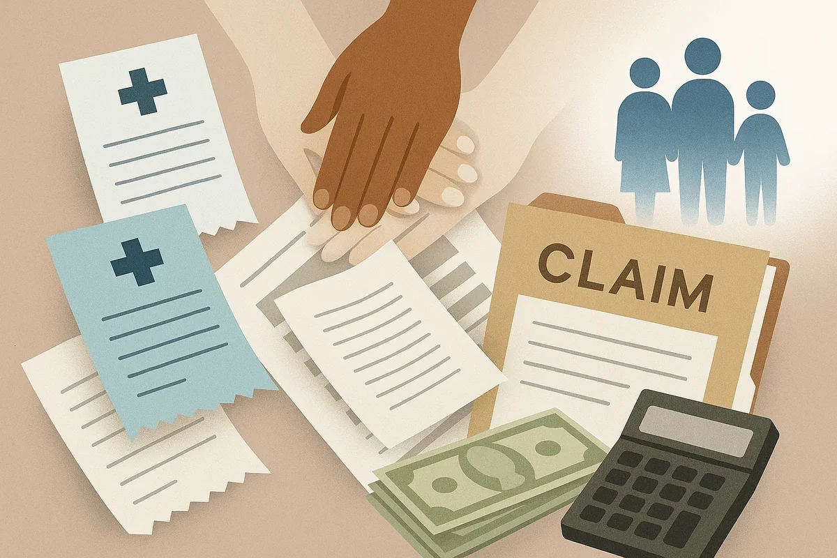 가족 보험금 청구 서류와 계산기