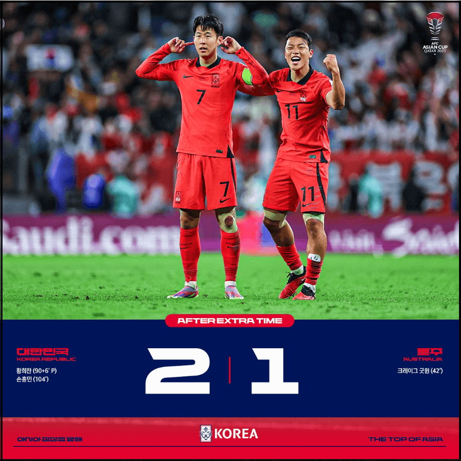 대한민국-호주-축구-다시보기-2023카타르아시안컵-4강진출
