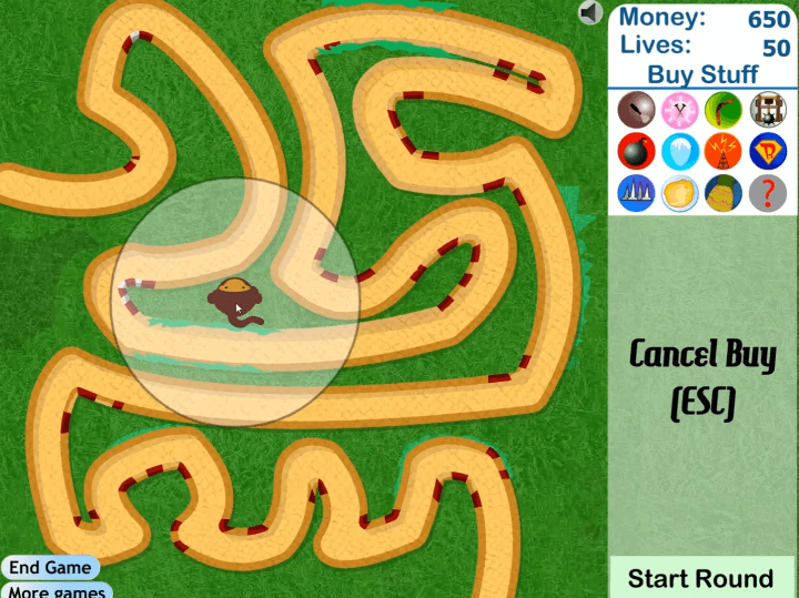 풍선타워디펜스3-플래시게임-시작-화면