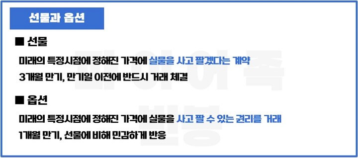 선물-옵션-뜻-만기일-차이점