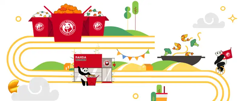 panda express delivery illustration image