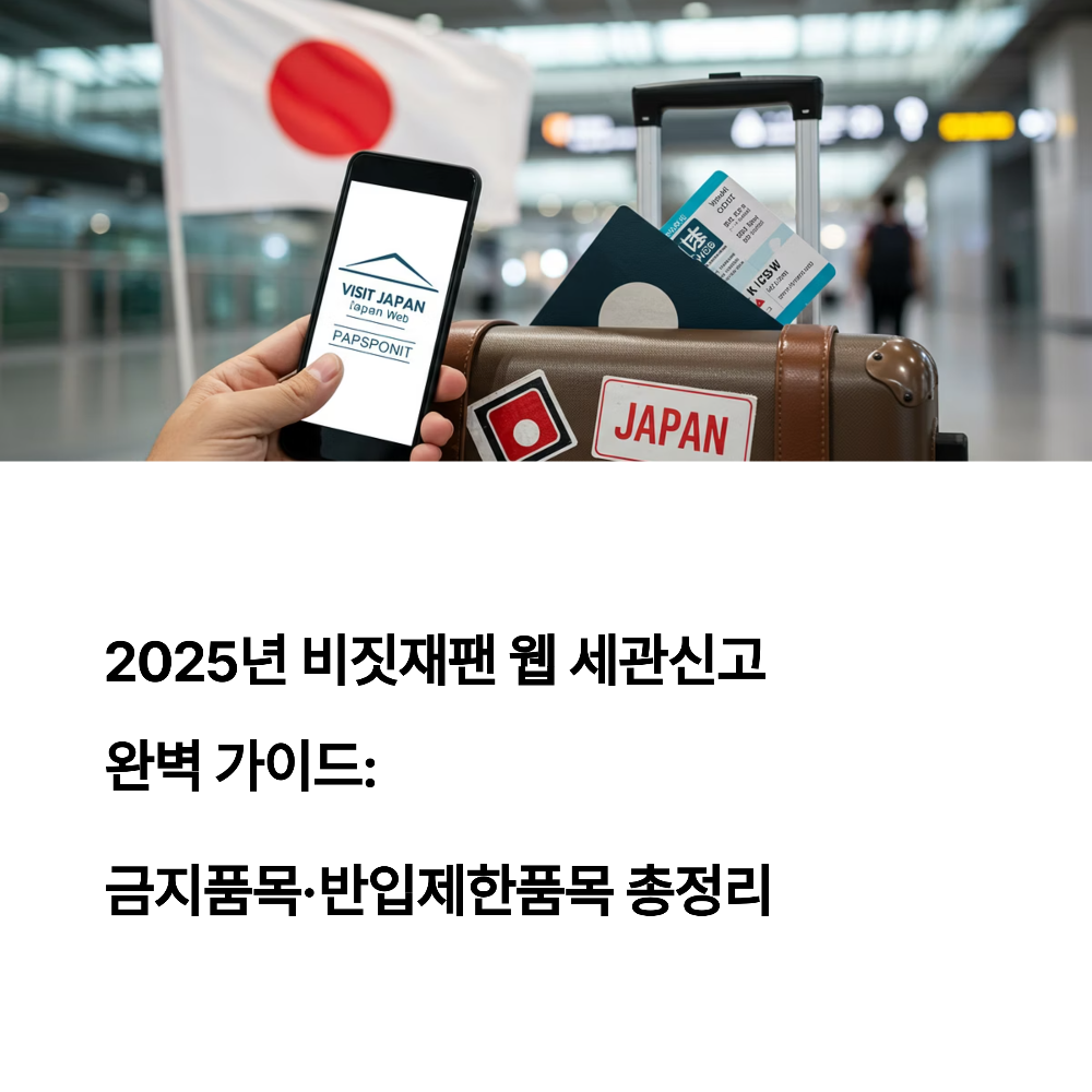 2025년 비짓재팬 웹 세관신고 완벽 가이드 금지품목&middot;반입제한품목 총정리