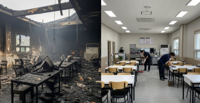 전주 화재 청소 후 복구 인테리어중