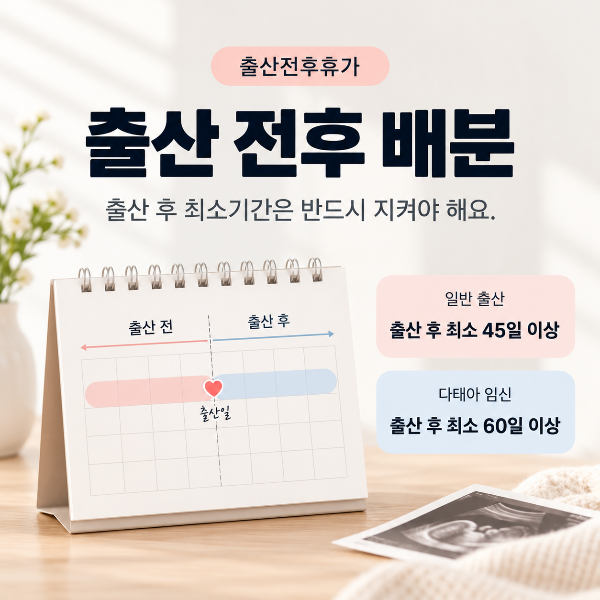 출산 전후 휴가 배분 안내