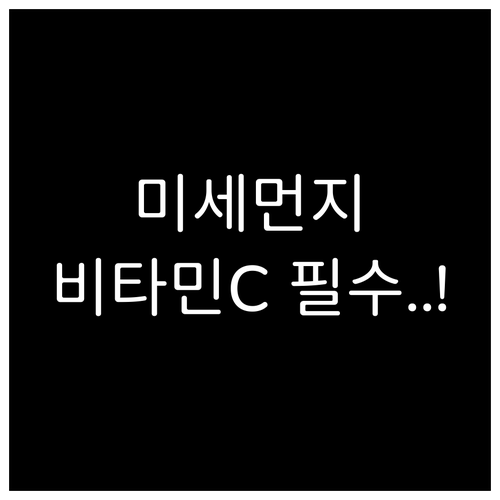 미세먼지 노출 시 비타민 C가 호흡기..