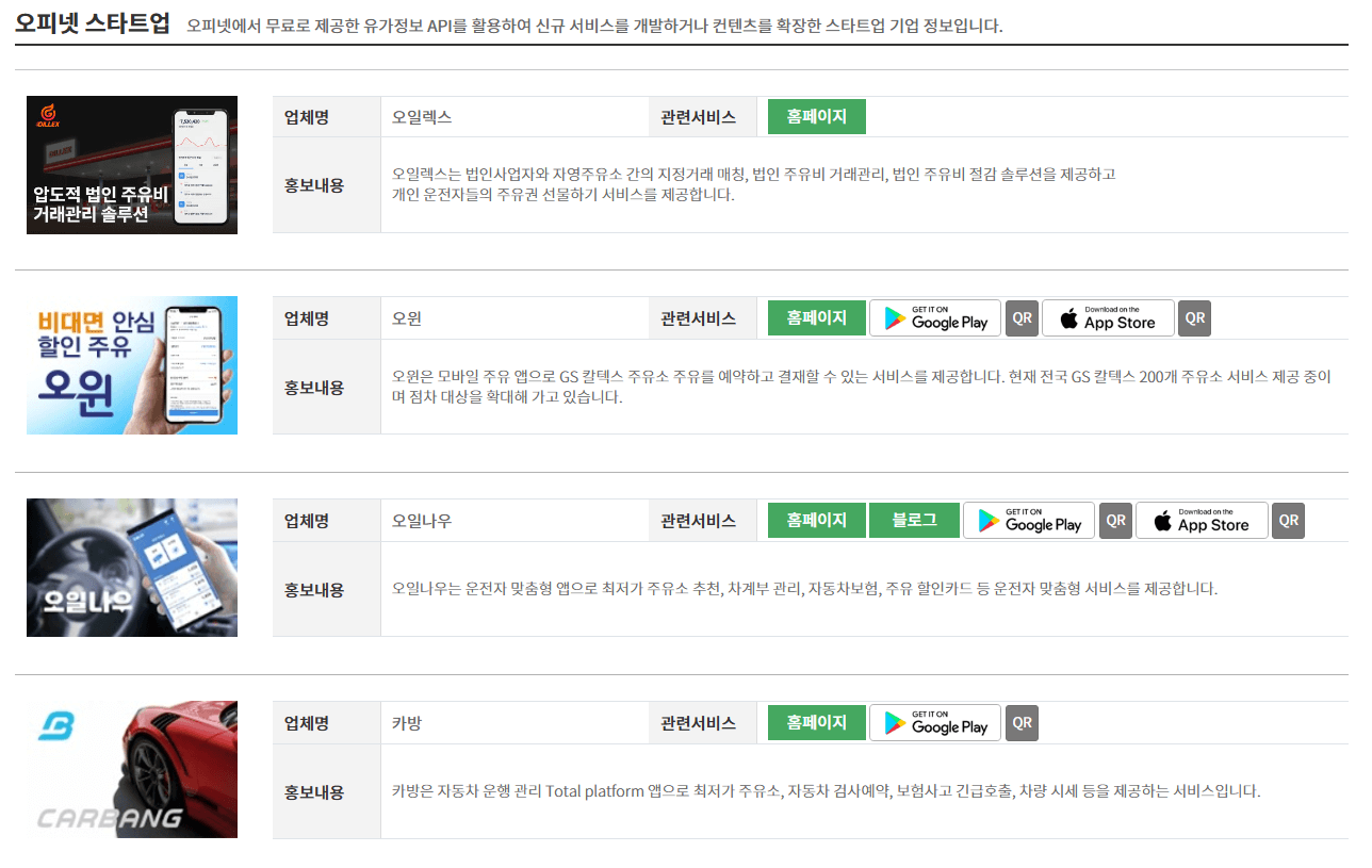 오피넷 스타트업