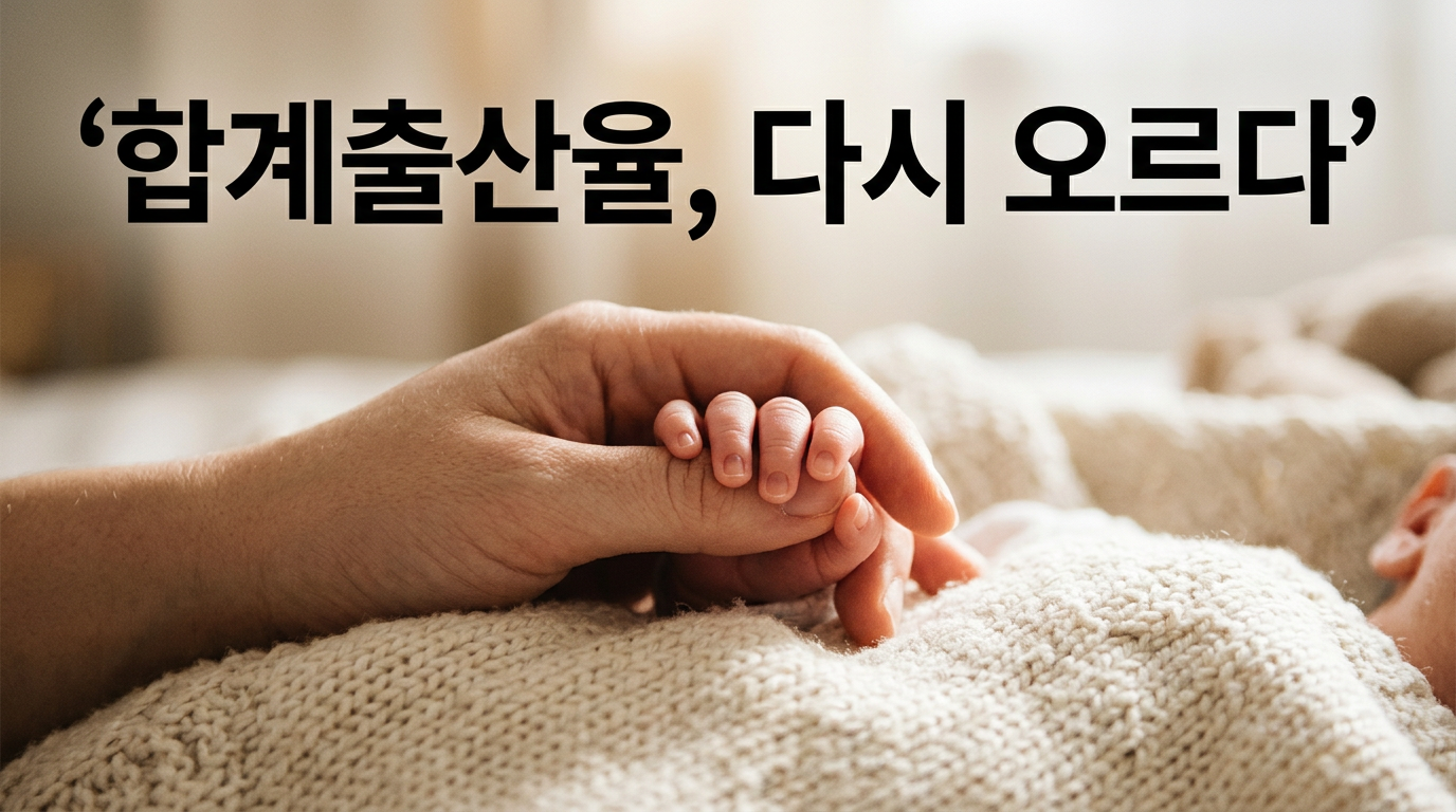 합계출산율 반등을 상징하는 부모와 아기 손 사진