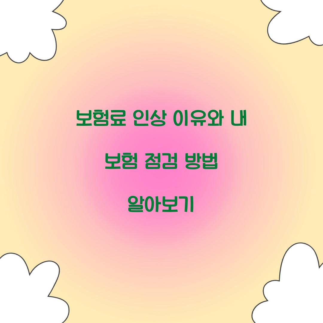 보험료 인상 이유