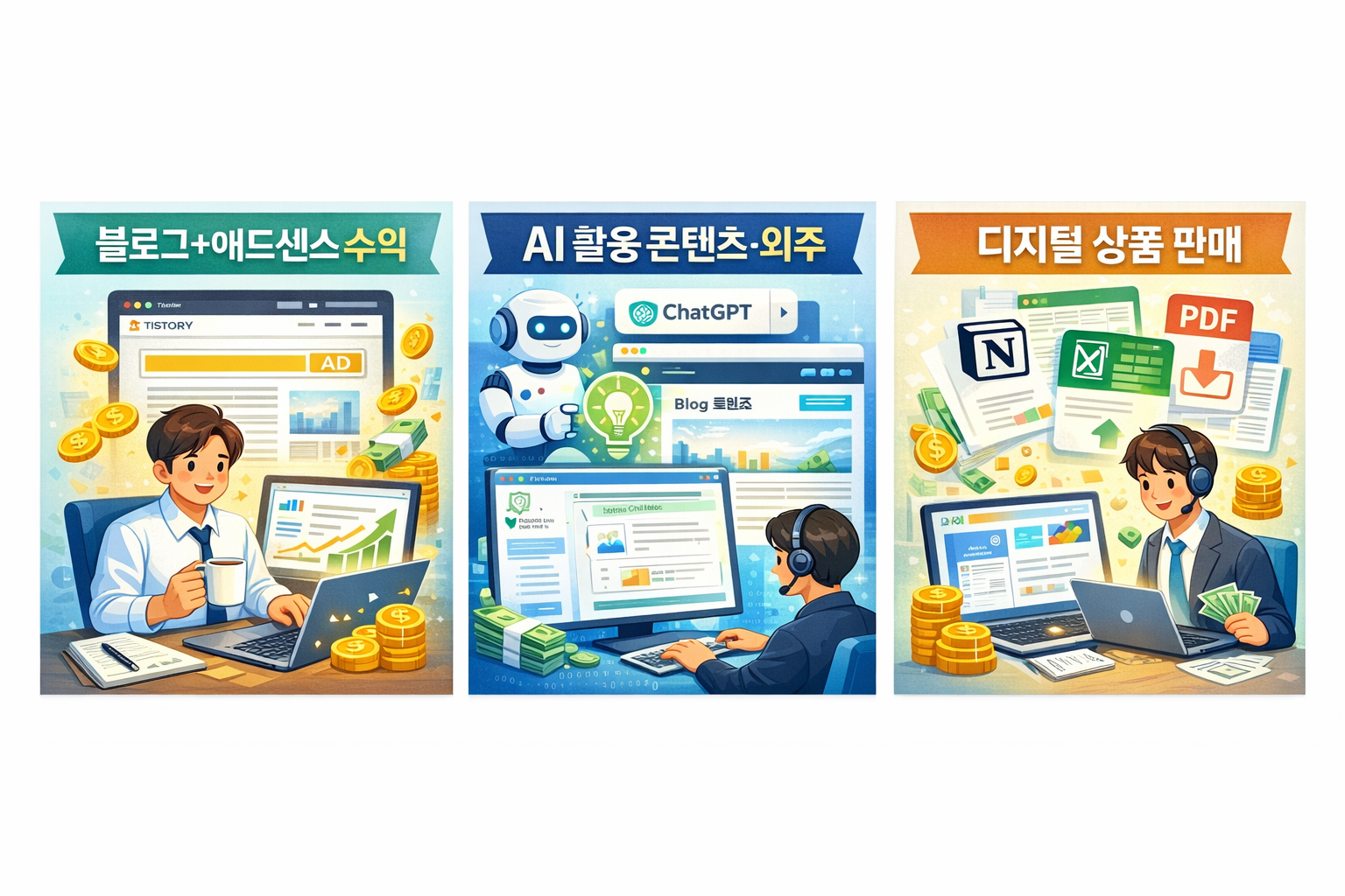 AI 업무 자동화로 외주&middot;부업 수익 만드는 방법