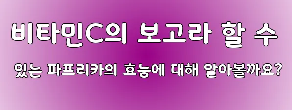 비타민C의 보고라 할 수 있는 파프리카의 효능에 대해 알아볼까요?