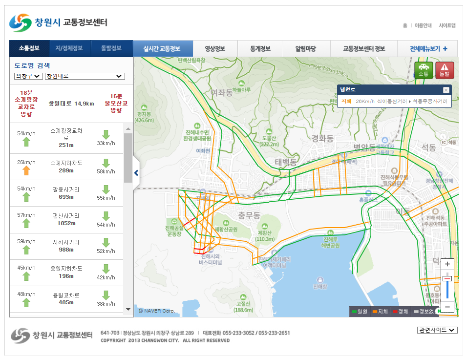 진해항-주변-실시간-교통정보-확인방법