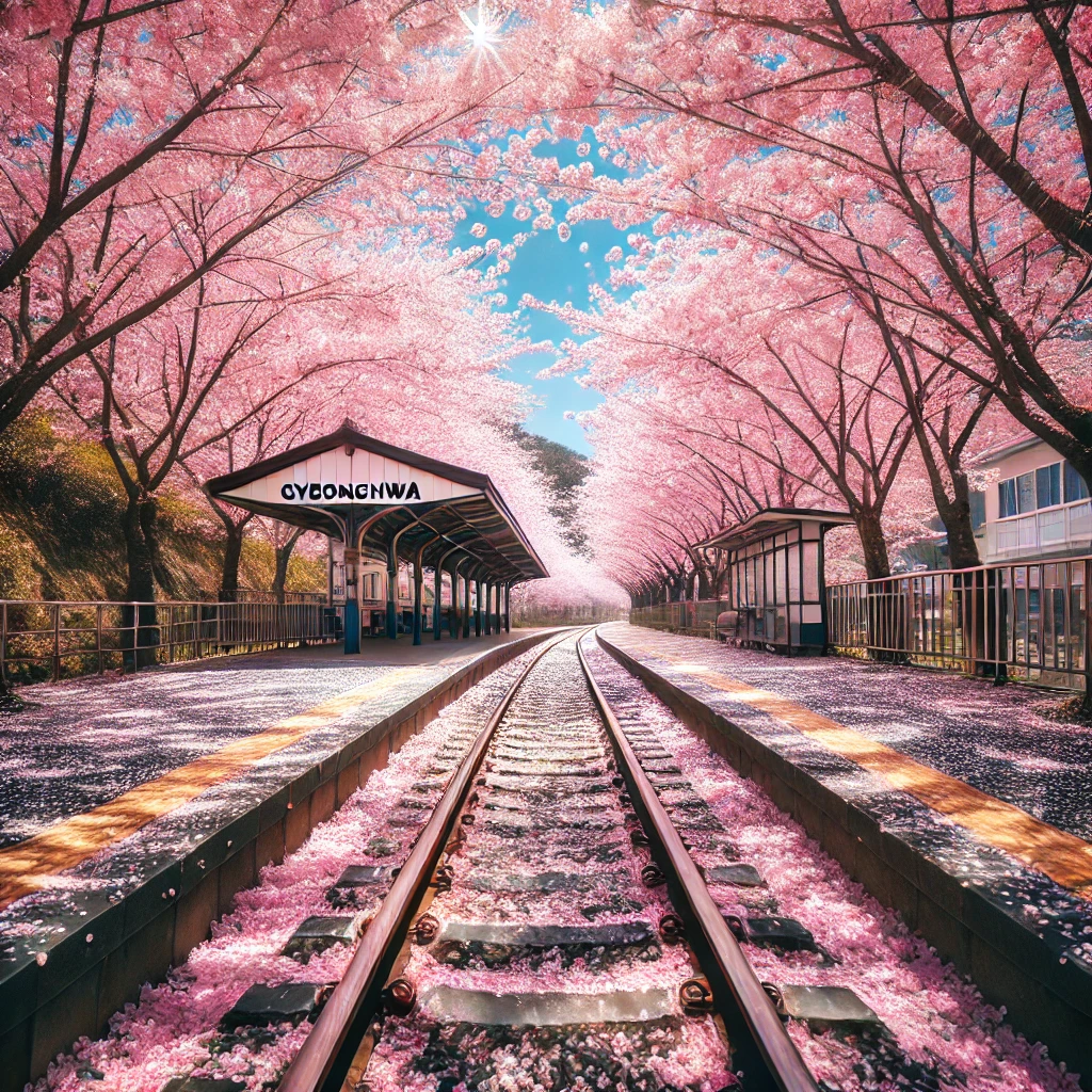 경화역 벚꽃길