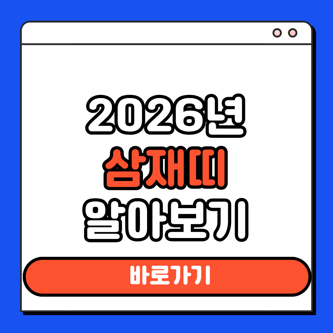 2026년 삼재띠