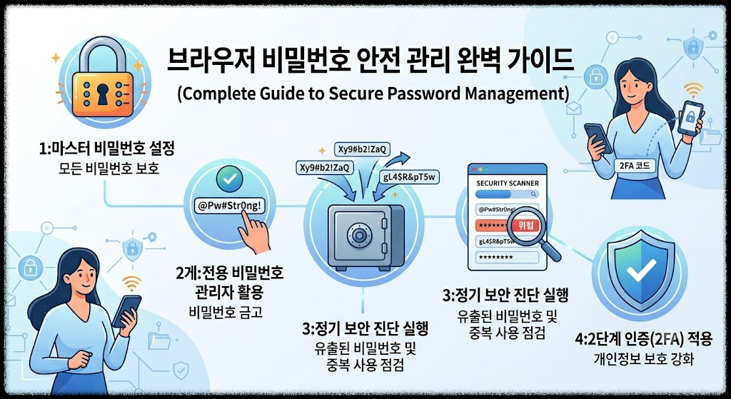 브라우저 저장 비밀번호 안전하게 관리하는 방법