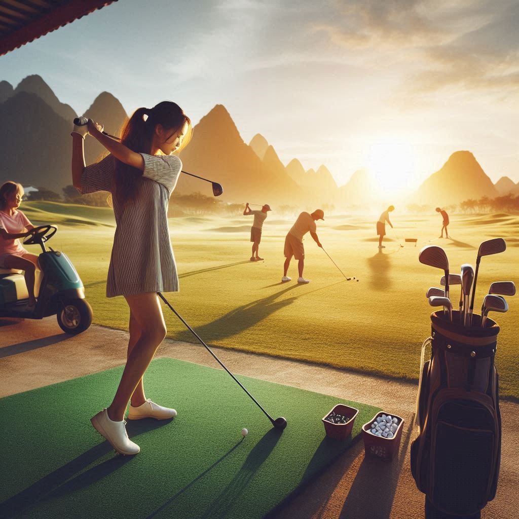 실외골프연습장 배경