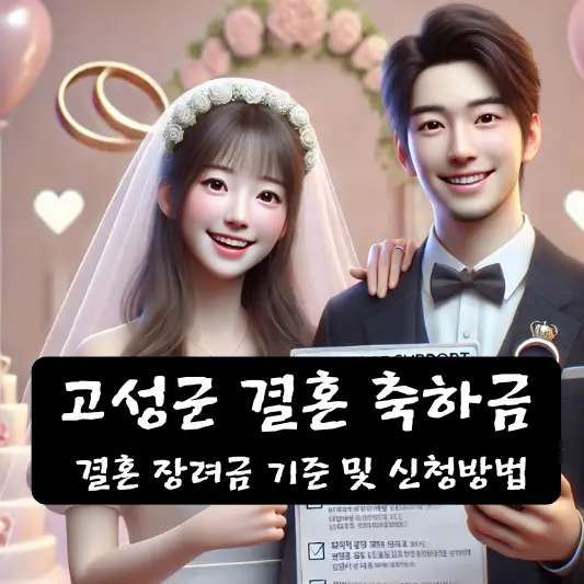 고성군 결혼 축하금 200만 원 기준