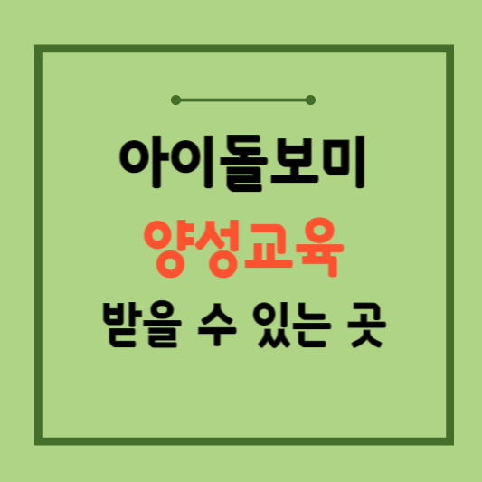 아이돌보미-양성교육