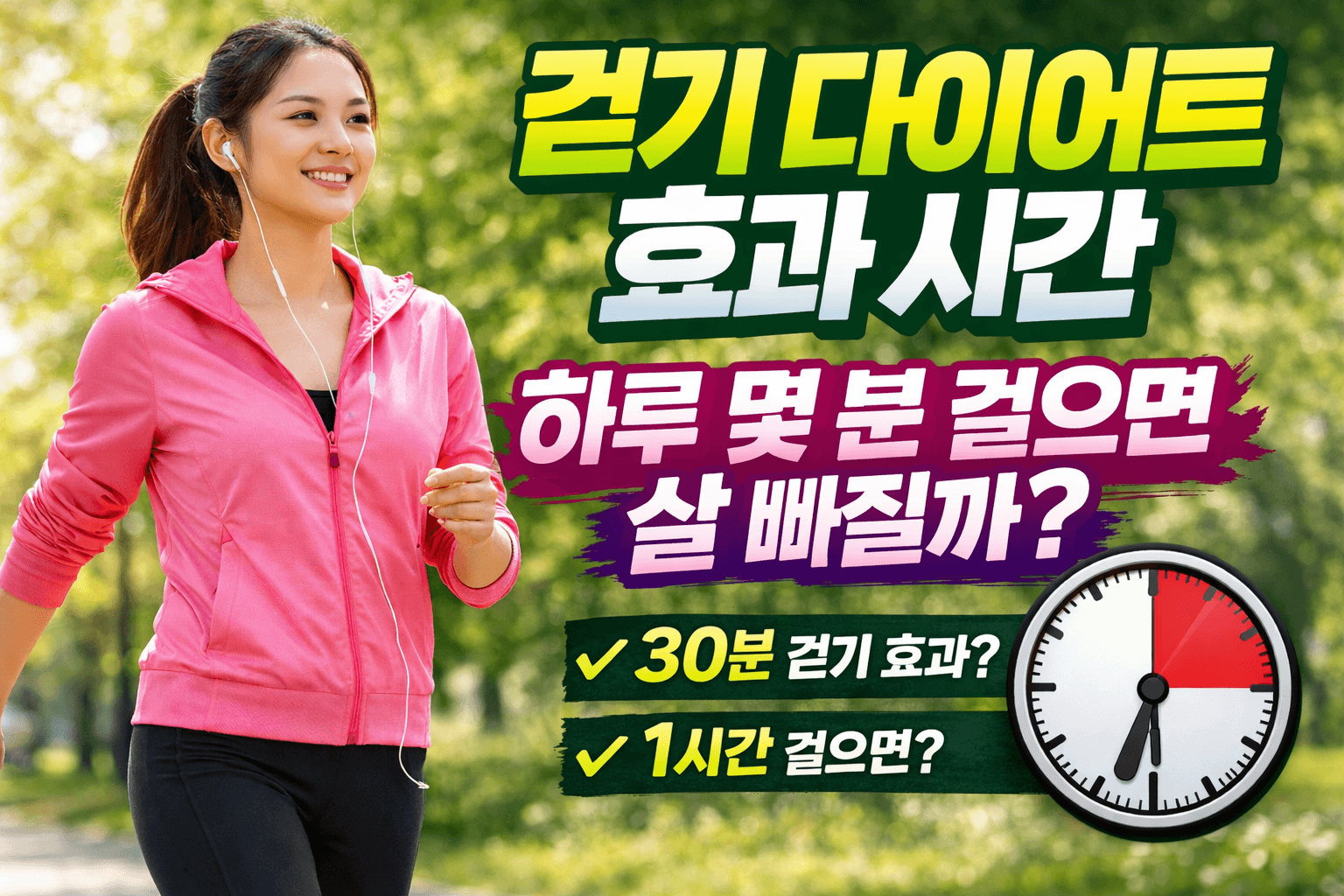 걷기 다이어트 효과 시간, 하루 몇 분 걸어야 살이 빠질까?