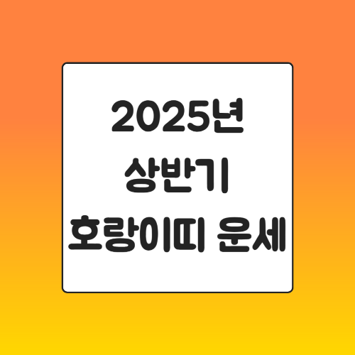 2025년 상반기 호랑이띠 운세