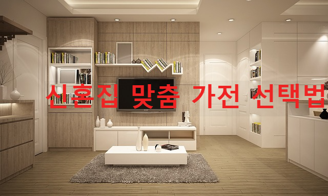 신혼집 맞춤 가전 선택법