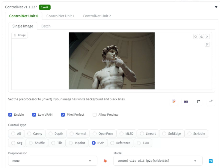 ControlNet IP2P 설정