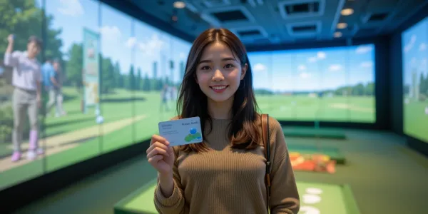 스크린골프 멤버십 입장 장면