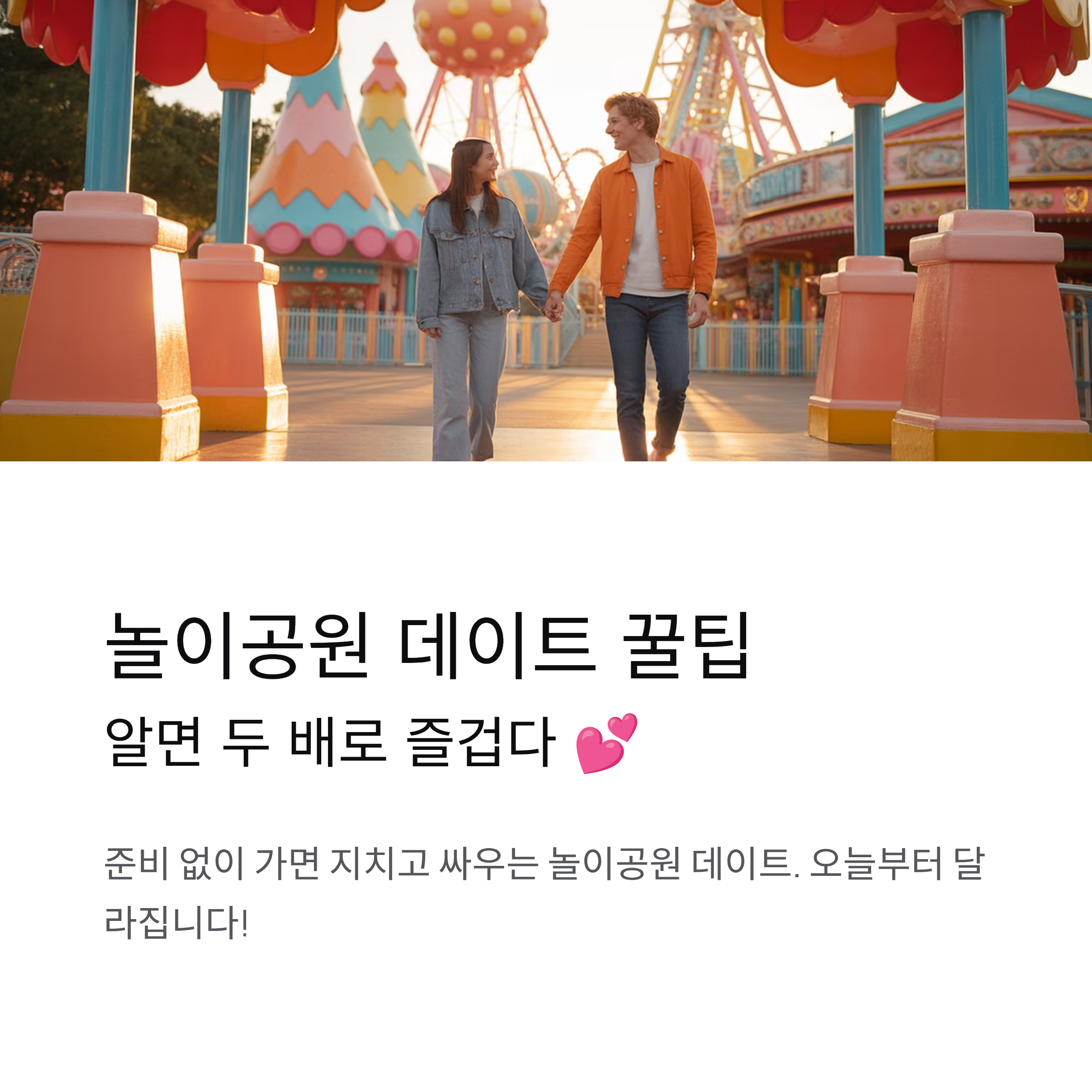 놀이공원 데이트 꿀팁, 알면 두 배로 즐겁다