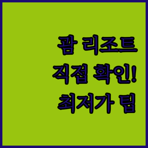 직접 확인한 괌 인기 리조트 장단점 ..