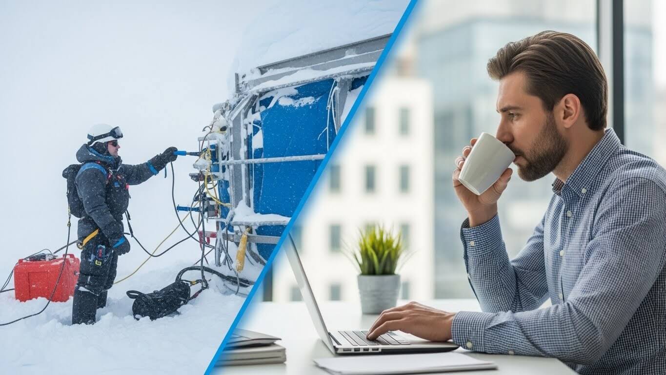 극지 근무자 vs 일반 직장인 하루 일상 비교 관련 사진