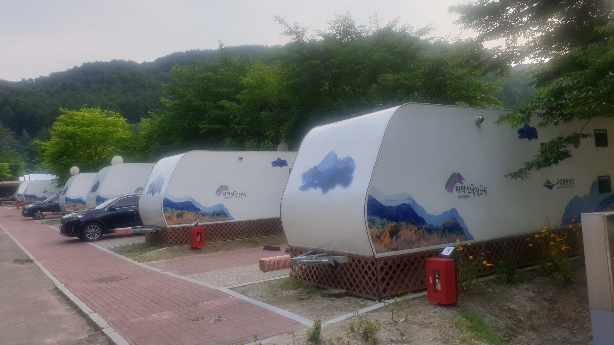 국립공원야영장 카라반