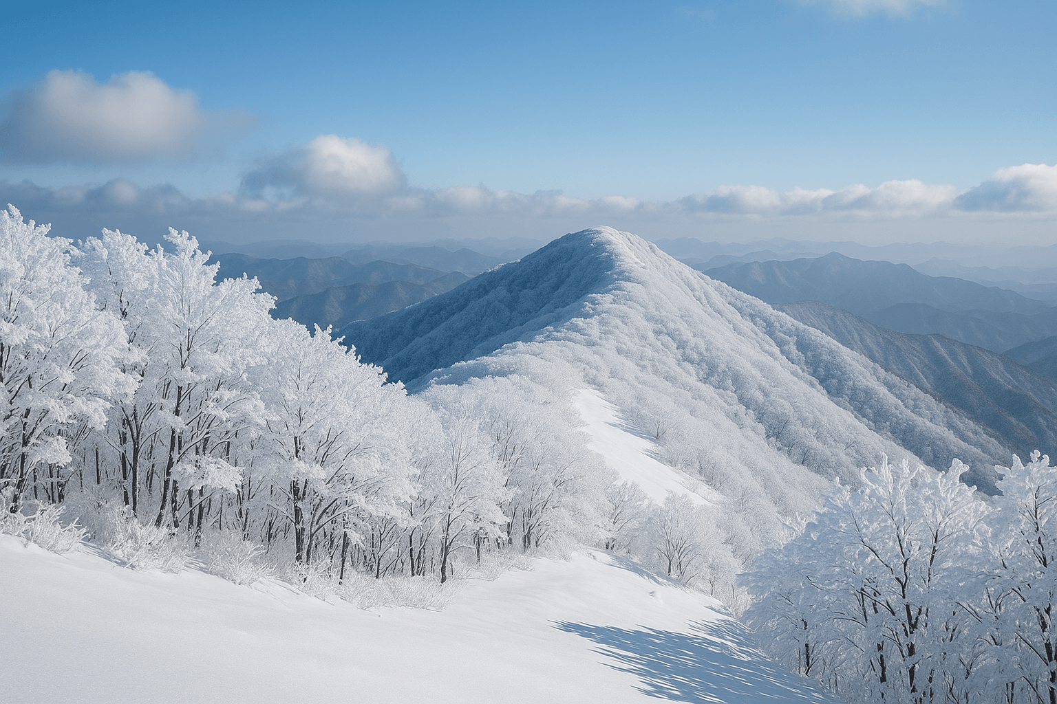 12월 무주 덕유산에서 걷는 장대한 겨울 눈꽃 산행과 향적봉 설경의 깊은 감동