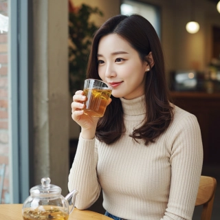 허브차 마시기