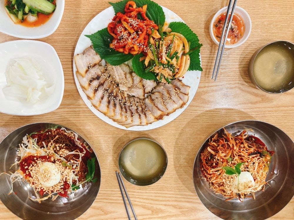 새싹삼 물막국수, 새싹삼 비빔막국수, 막국수 맛있는 곳 추천